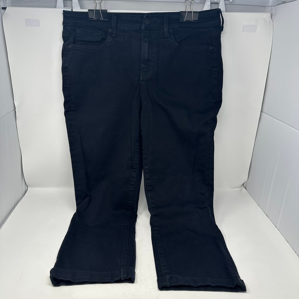 NYDJ Jeans Women 10 Black MF0ZCP2829 Lift Tuck Technology Ankle Stretch Denim